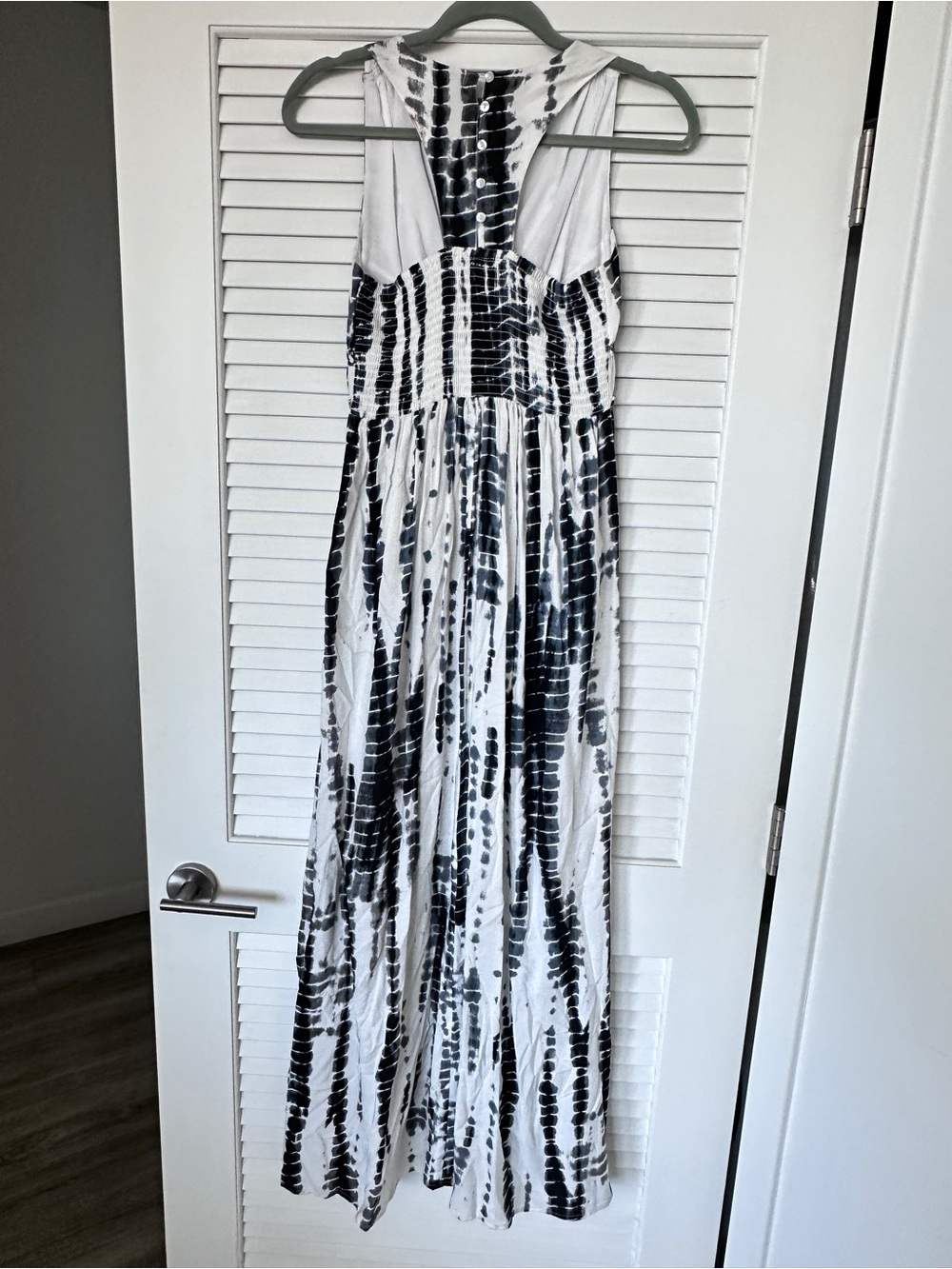 Japna Black and White Tie-Dye Maxi Dress size S - Picture 5 of 16